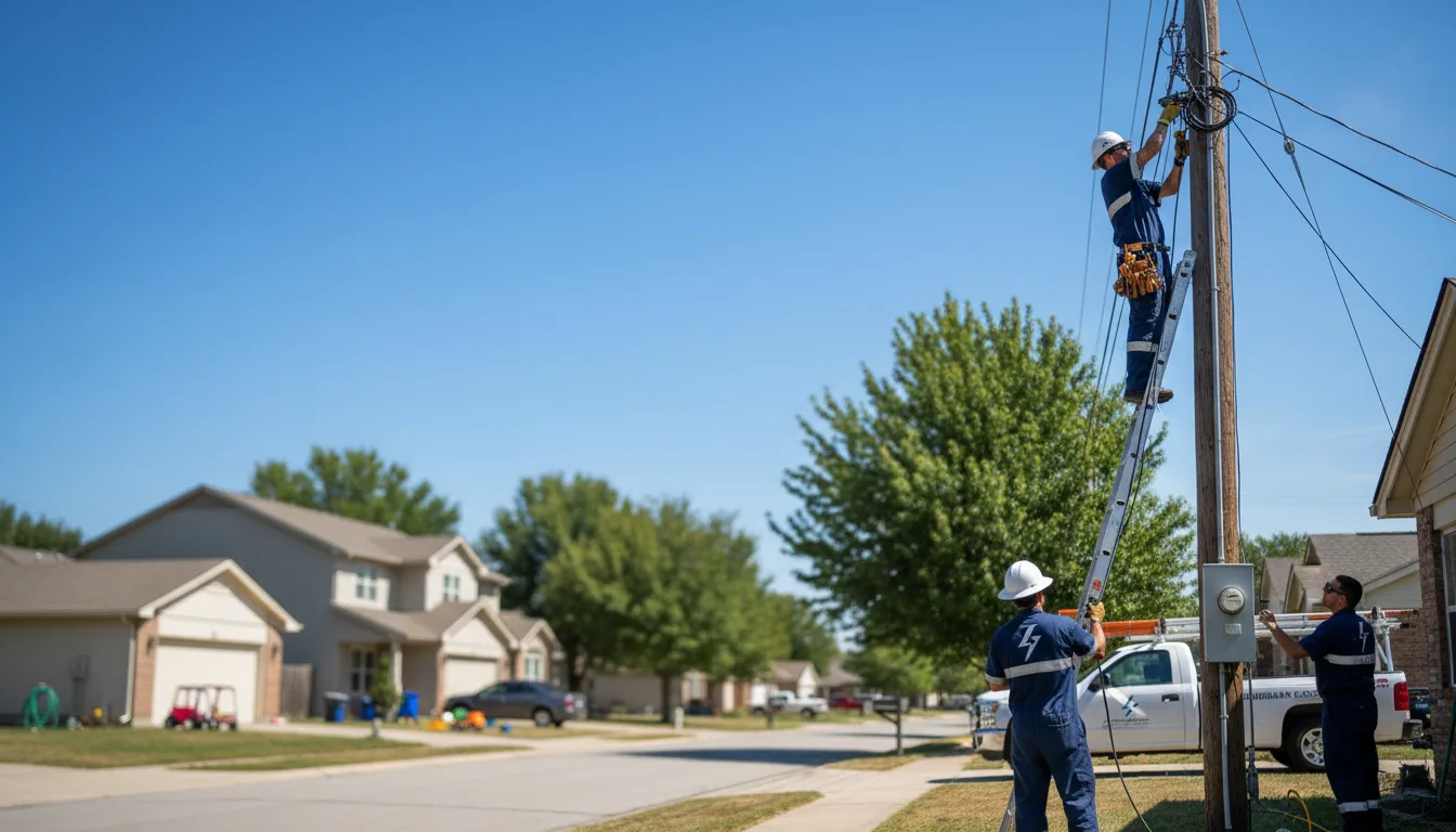 Residential electrician providing installation services in Loraine, TX